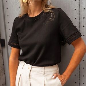 Black Embroidered T-shirt 💙